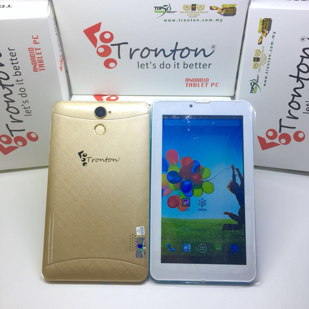 (GOLD)TRONTON T7 7''inch DUAL-SIM 3G CALL TAB TABLET (READY STOCK)